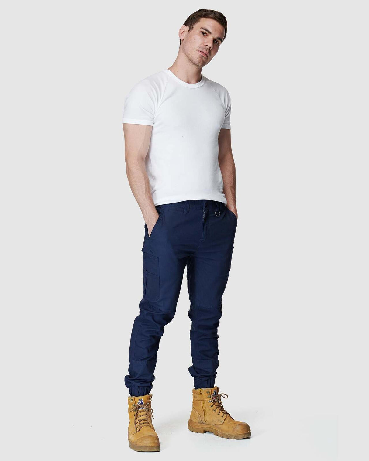 Mens Cuffed Pant Navy
