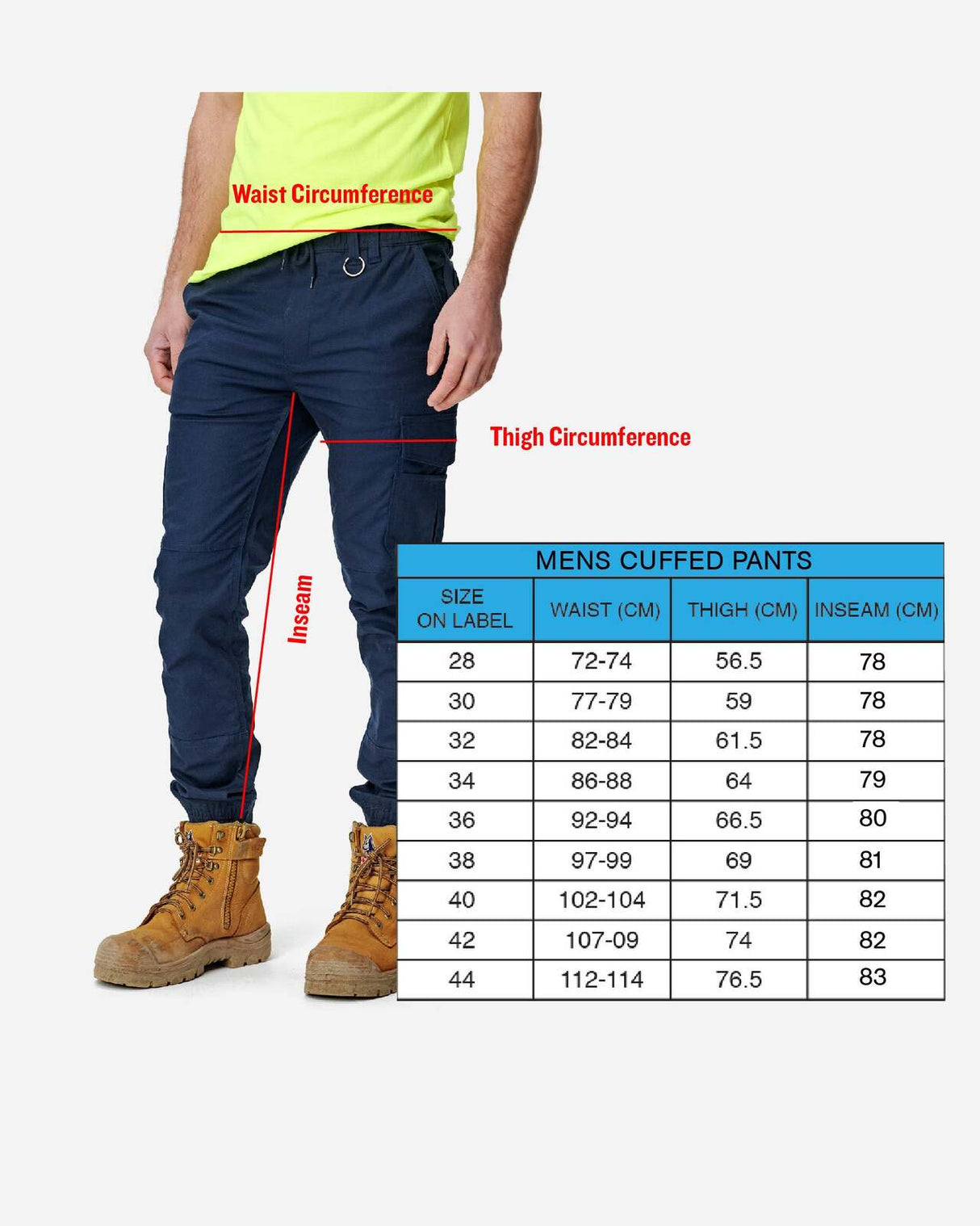 Mens Cuffed Pant Navy