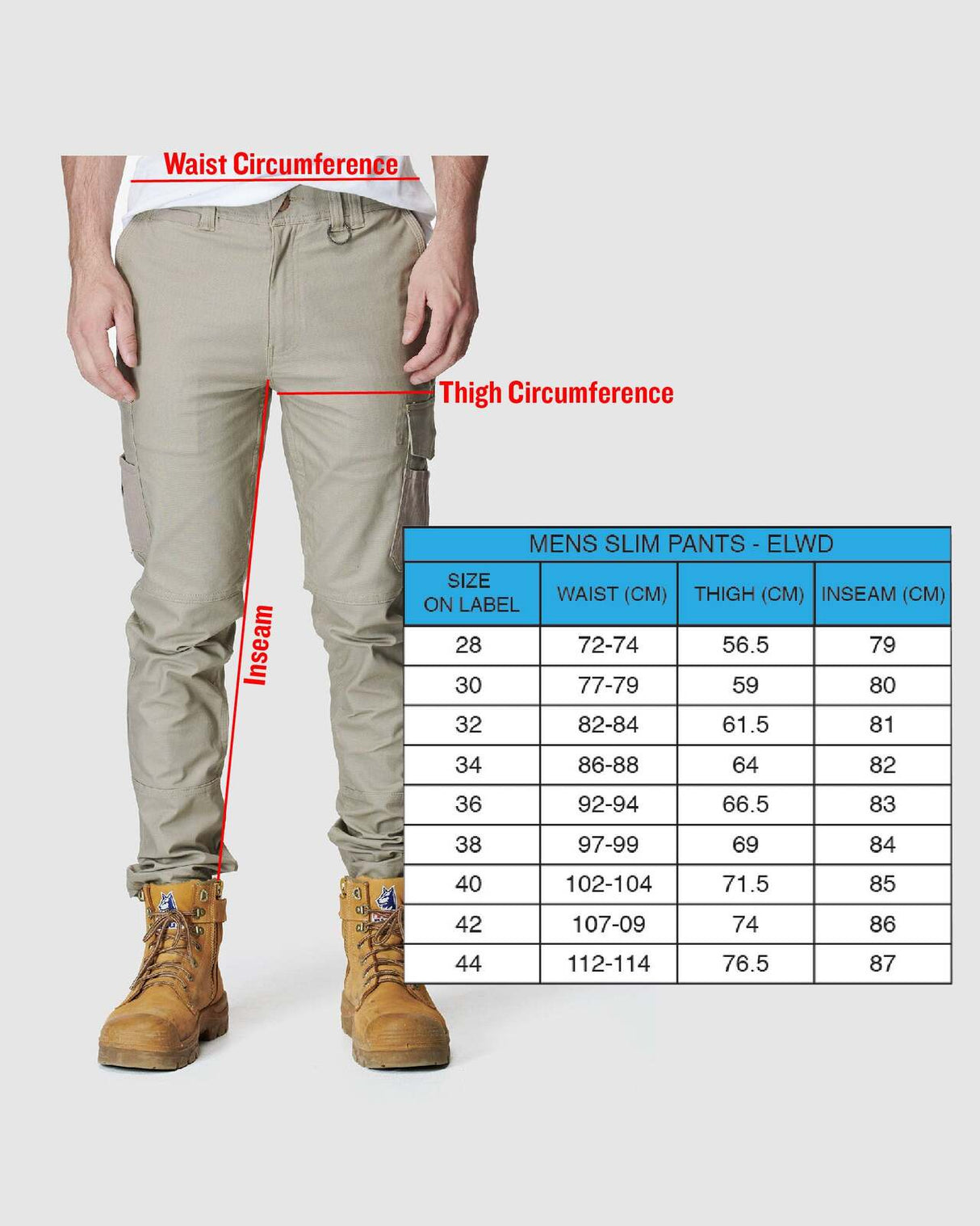 Mens Slim Pant Stone