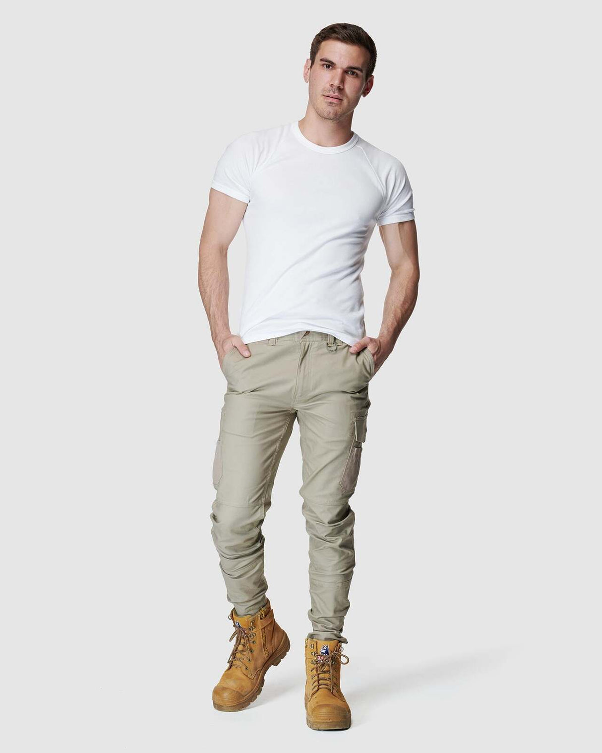 Mens Slim Pant Stone