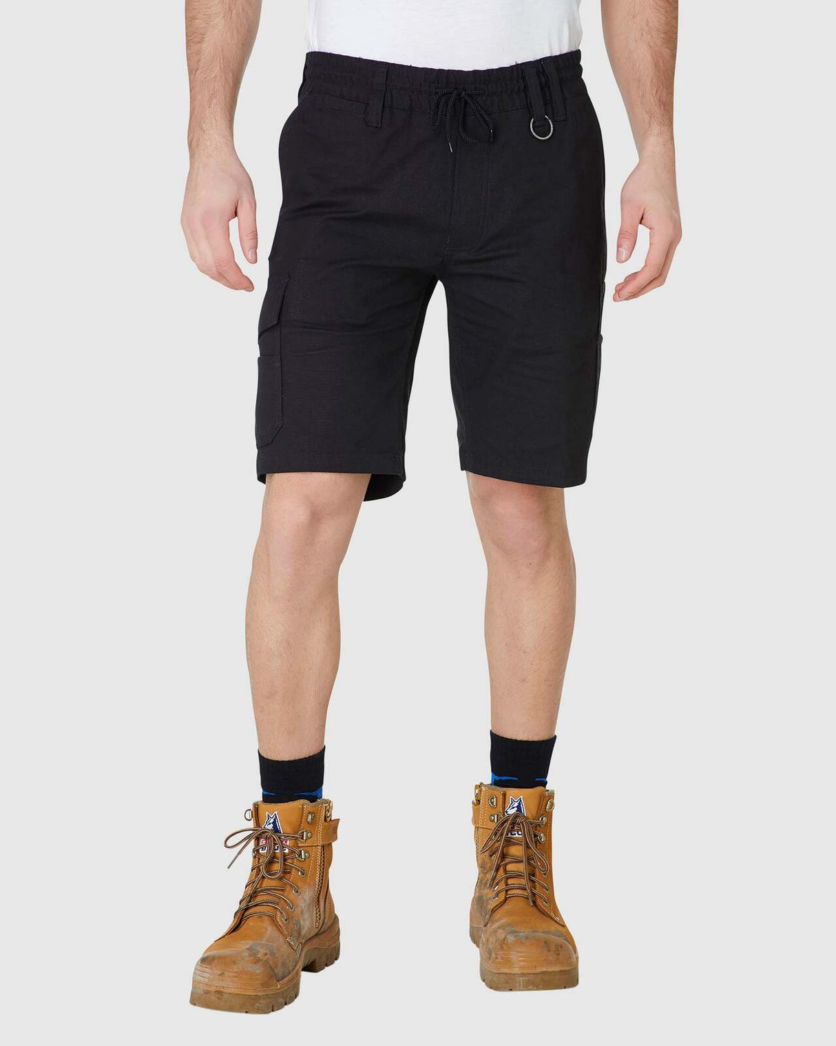 Mens Elastic Utility Short Black