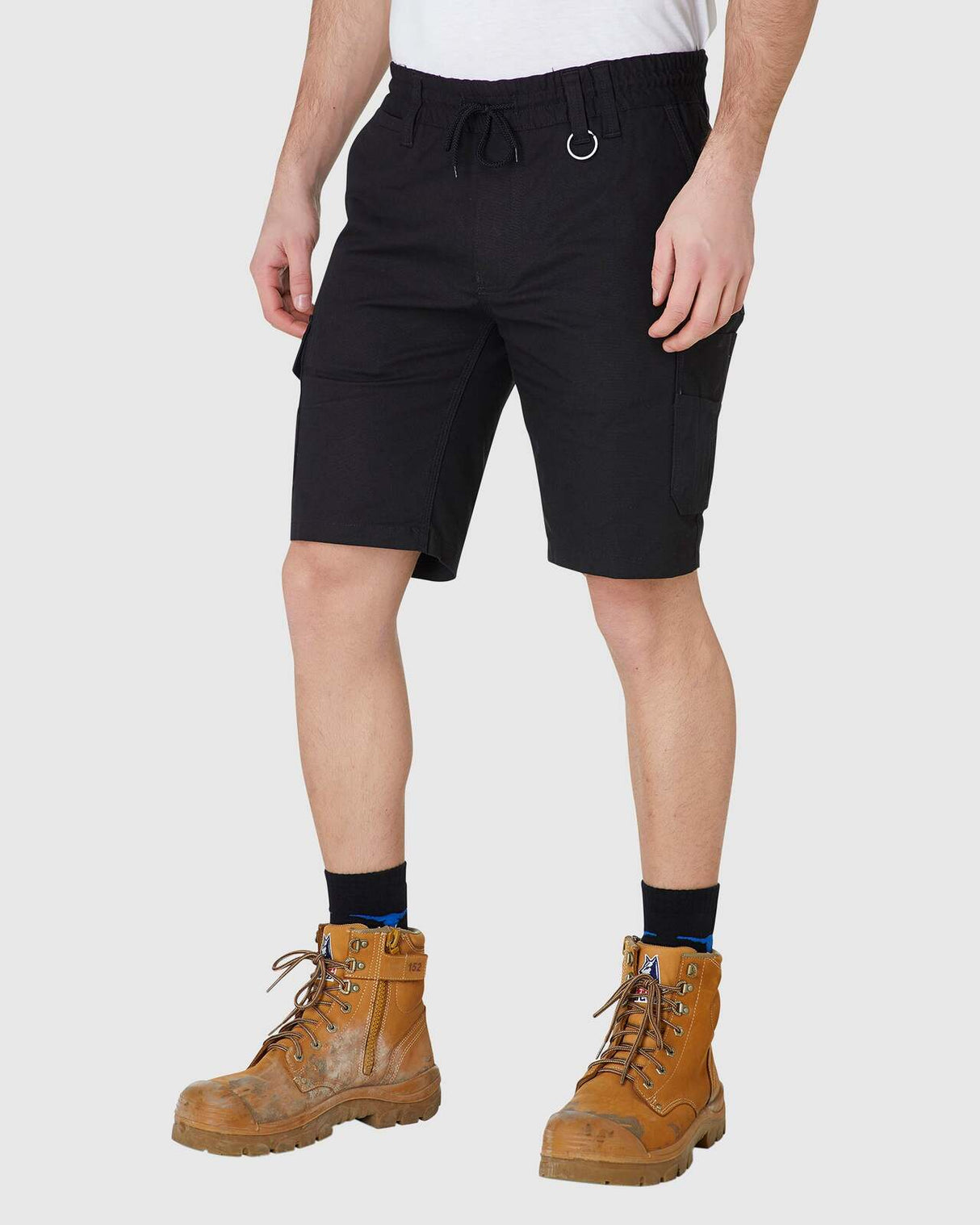 Mens Elastic Utility Short Black