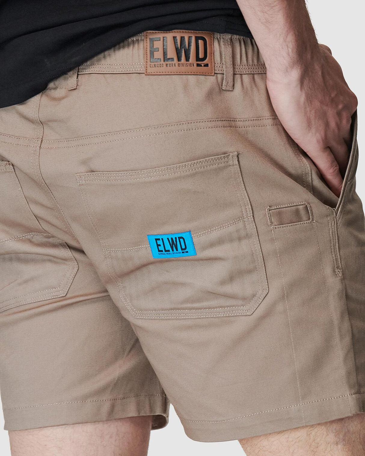 Mens Elastic Basic Short Stone