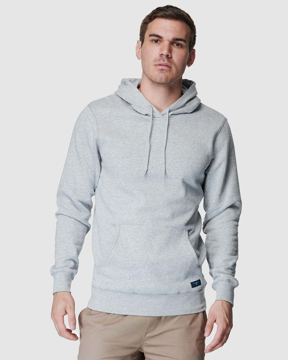 Mens Basic Pullover Grey Marle