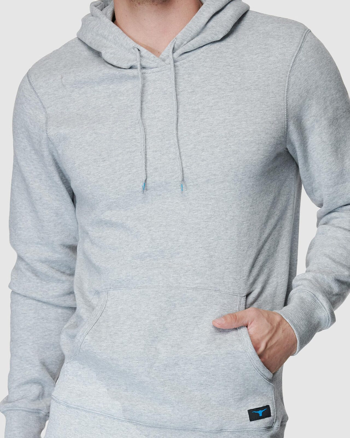 Mens Basic Pullover Grey Marle