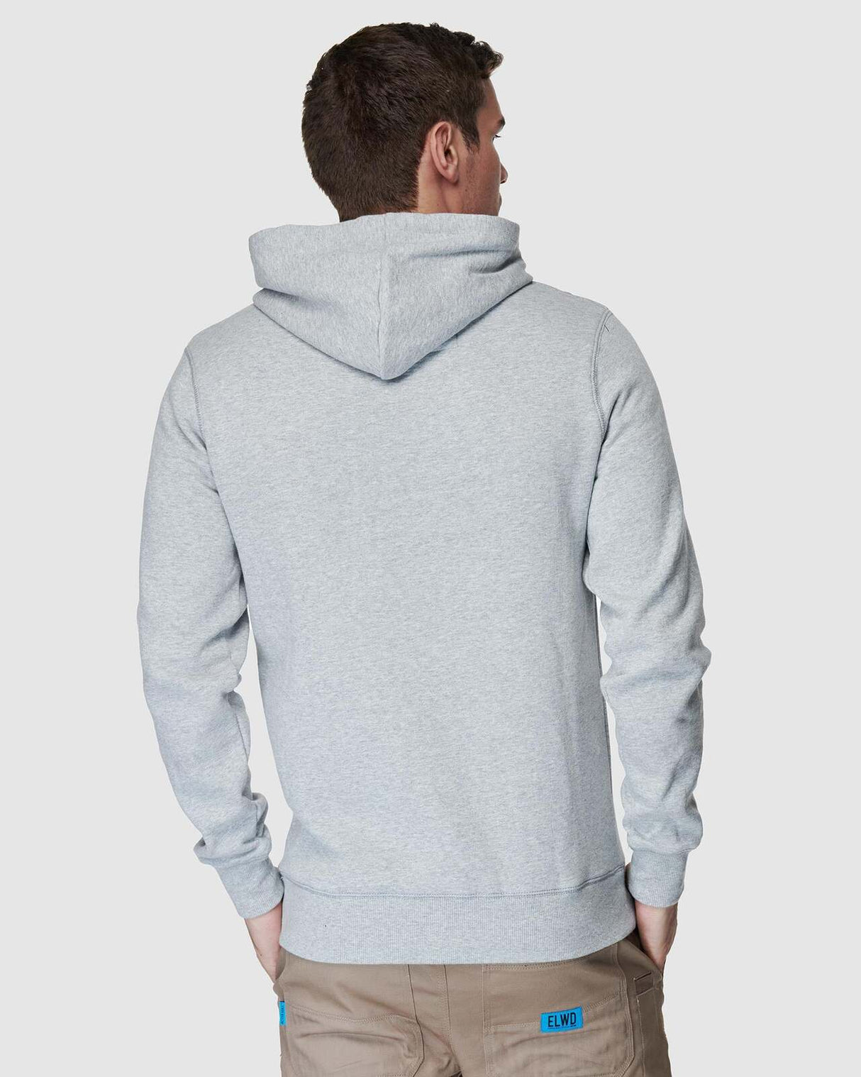 Mens Basic Pullover Grey Marle