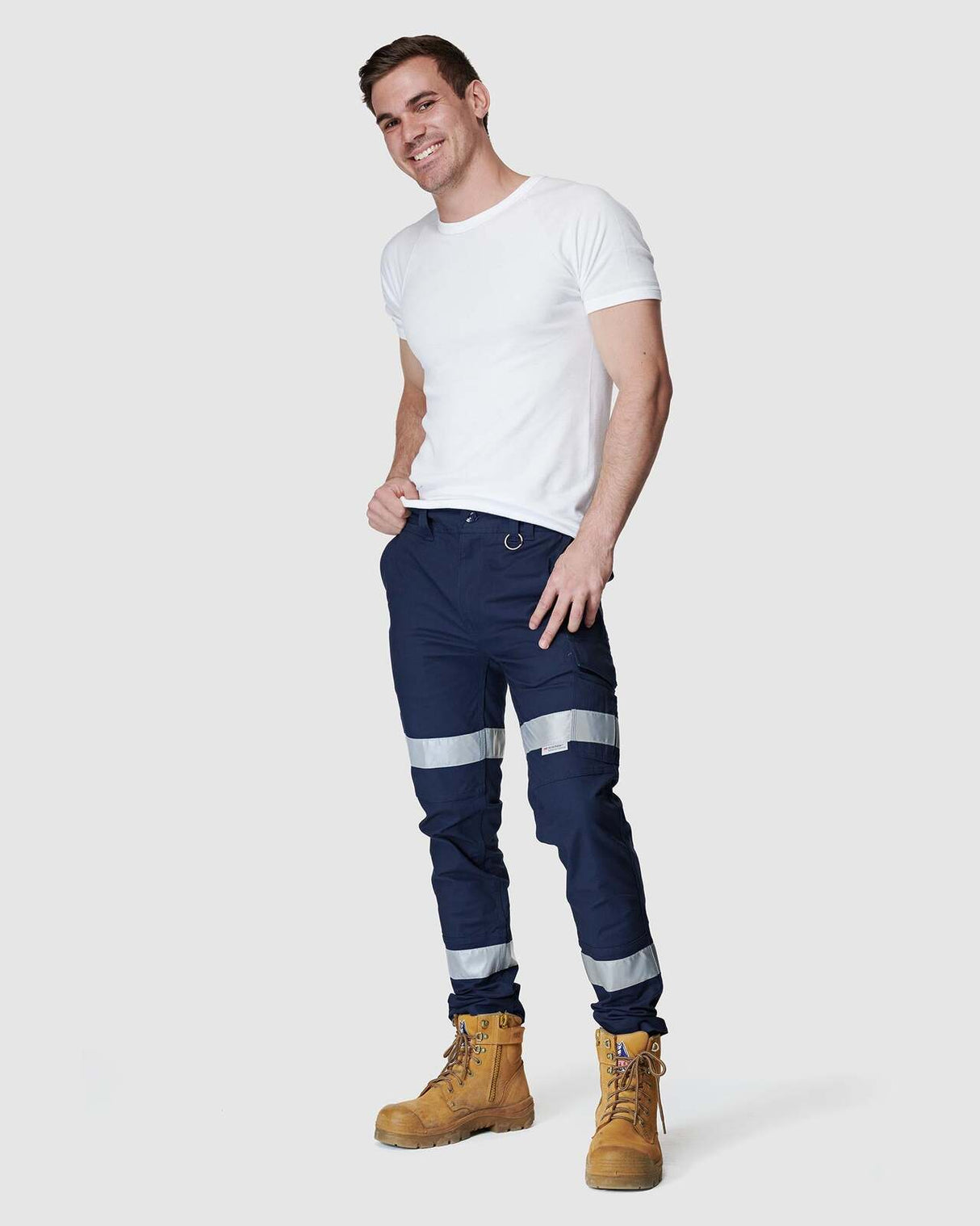 Mens Reflective Slim Pant Navy