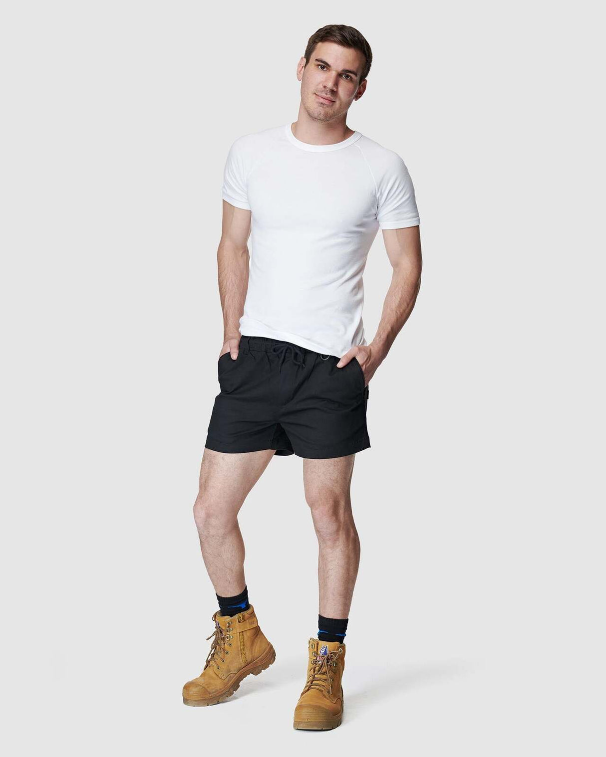 Mens Elastic Short Short Black