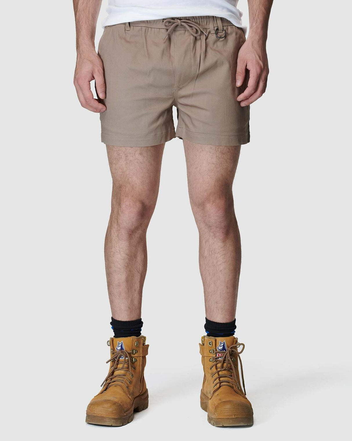 Mens Elastic Short Short Stone