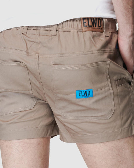 Mens Elastic Short Short Stone