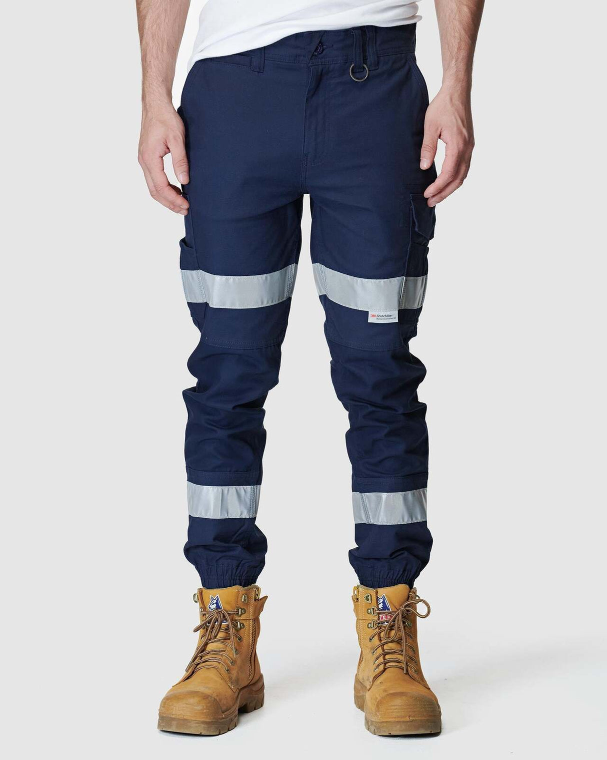 Mens Reflective Cuffed Pant Navy