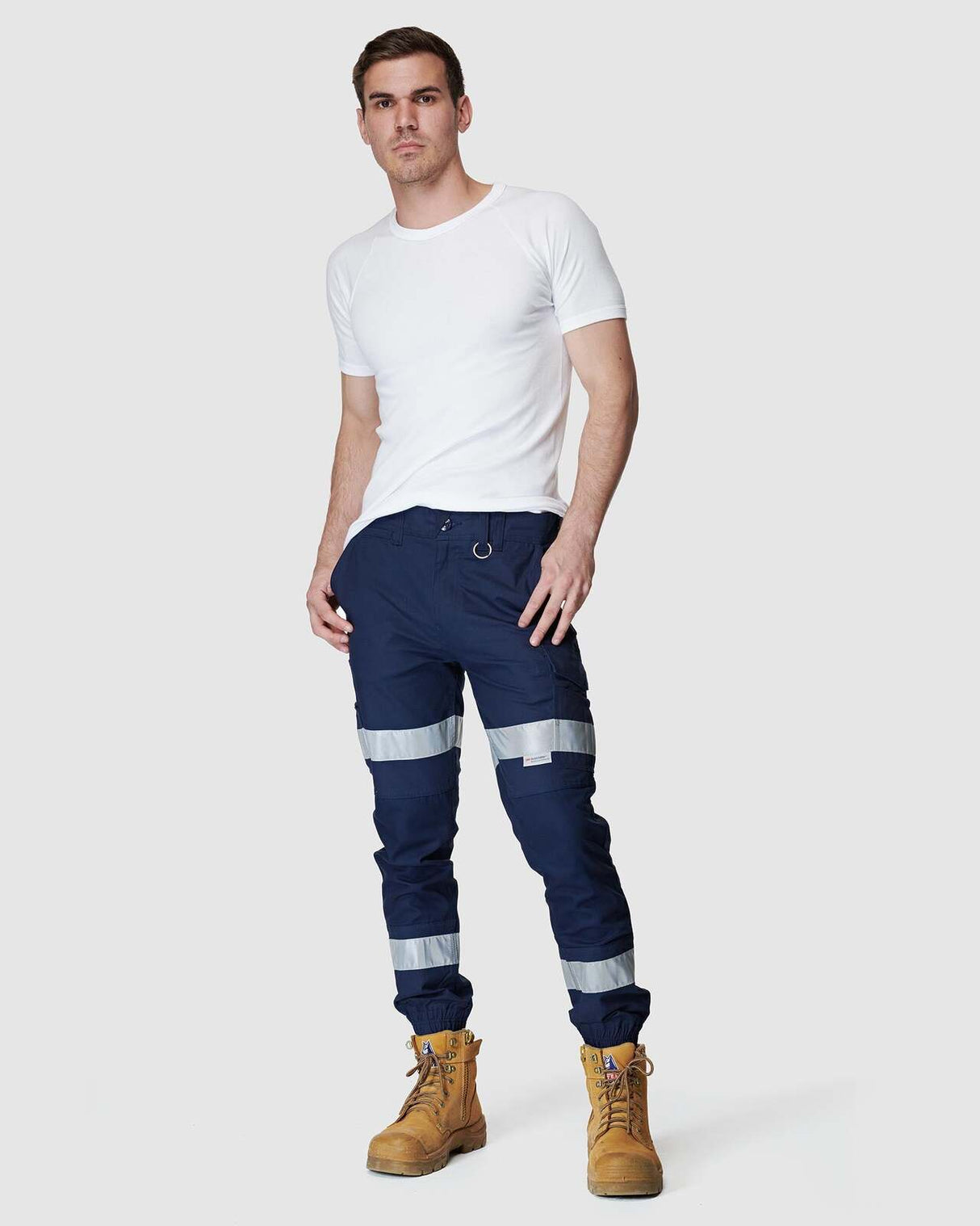Mens Reflective Cuffed Pant Navy