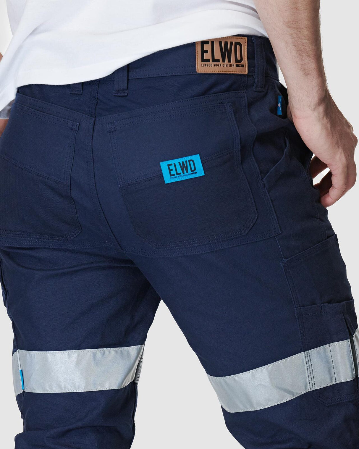 Mens Reflective Cuffed Pant Navy