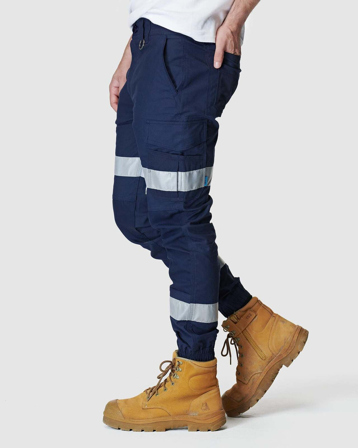 Mens Reflective Cuffed Pant Navy