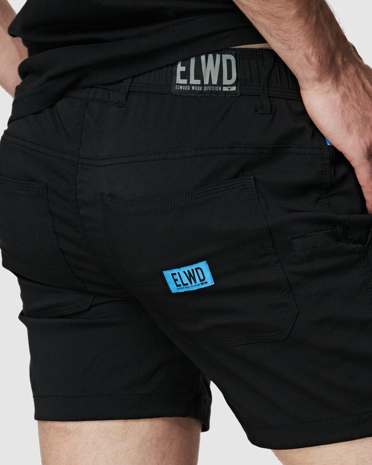Mens Elastic Light Short Black
