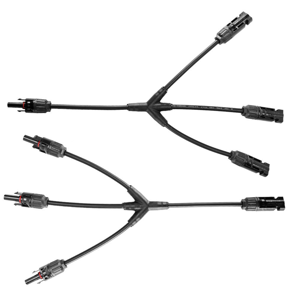 ATEM POWER Solar Panel 3Y Branch Connector Adapter Cables 3Y Solar Cable Connectors