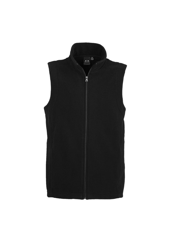 Biz Collection Mens Plain Micro Fleece Vest