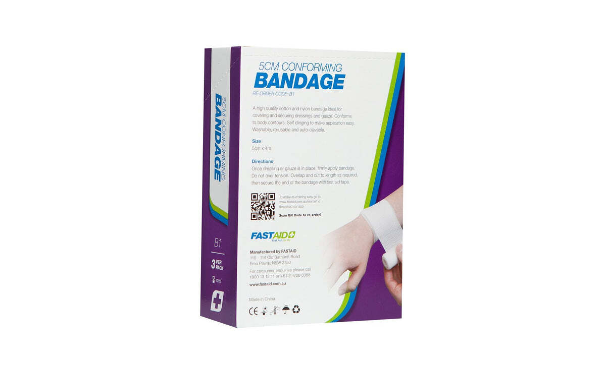B1 Conforming Bandage 5cm 3pk