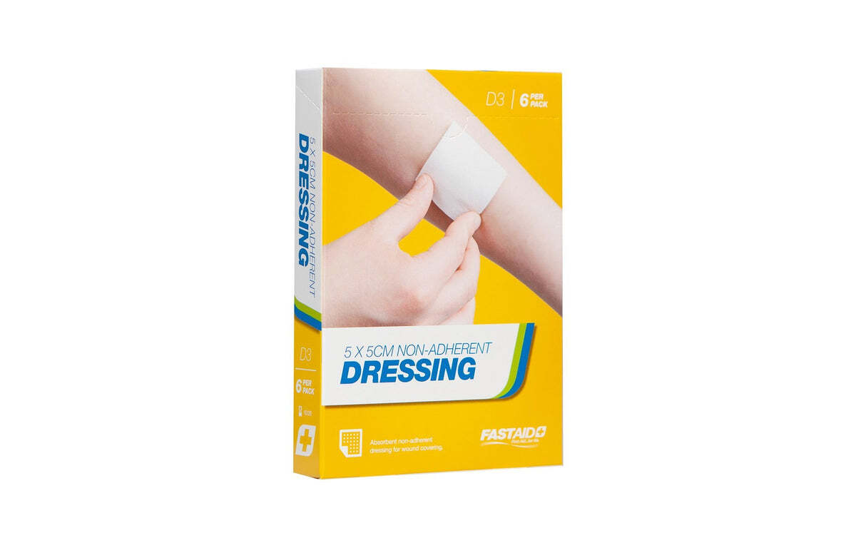 D3 Non-Adherent Dressing 5 x 5cm 6pk