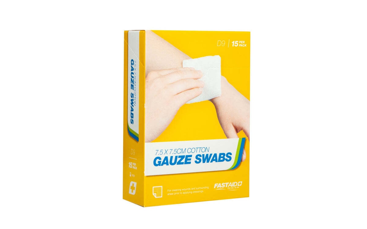 D9 Gauze Swabs 7.5 x 7.5cm 5's 3pk