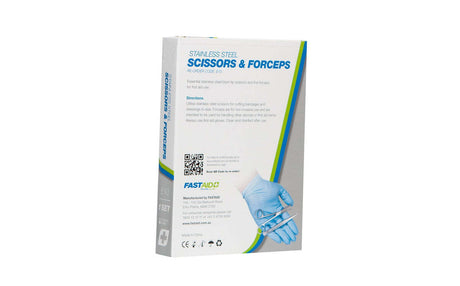 E10 Instrument Set 12.5cm Stainless Steel Scissors and Forceps 1pk