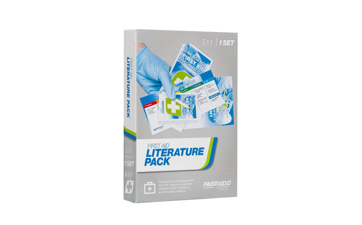 E11 First Aid Literature Pack First Aid Booklet CPR Guide Snake and Spider Bite Guide and Accident Report Notebook Set