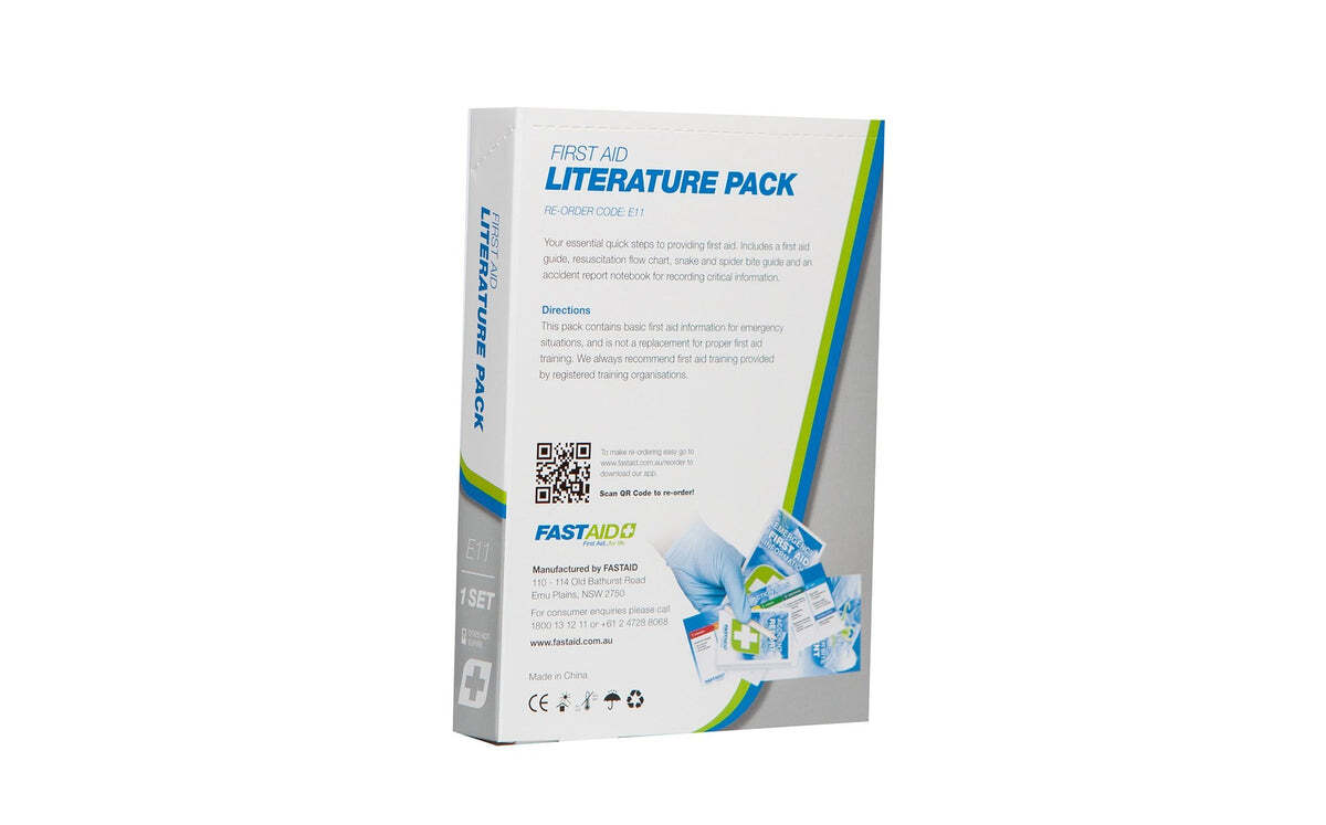 E11 First Aid Literature Pack First Aid Booklet CPR Guide Snake and Spider Bite Guide and Accident Report Notebook Set