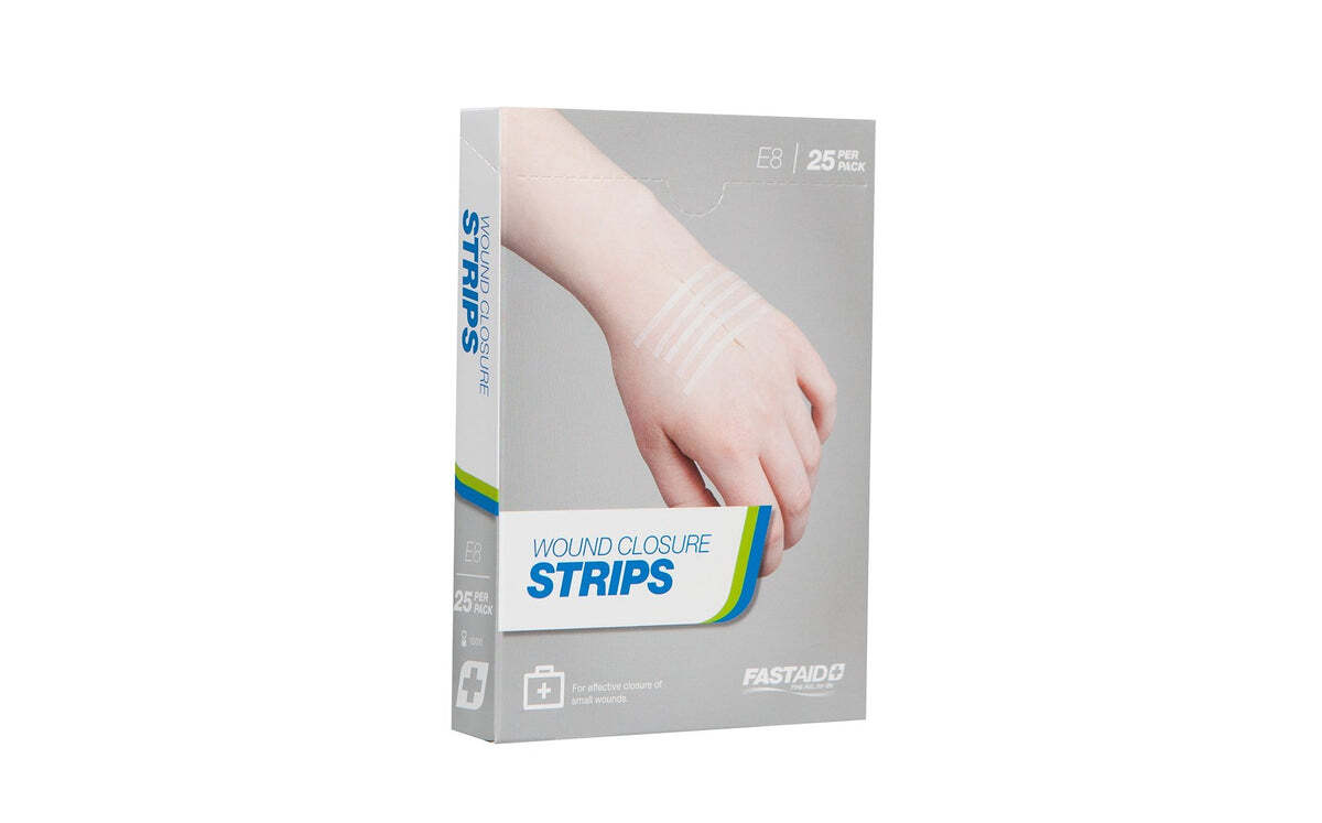 E8 Wound Closure Strips 3 x 75mm 5's 5pk