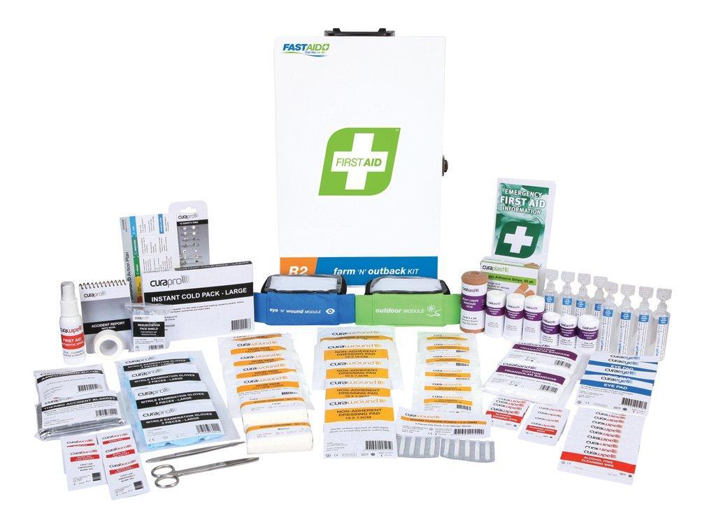 R2 Farm N Outback First Aid Kit Metal Wall Mount