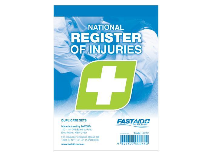 Register of Injuries Book