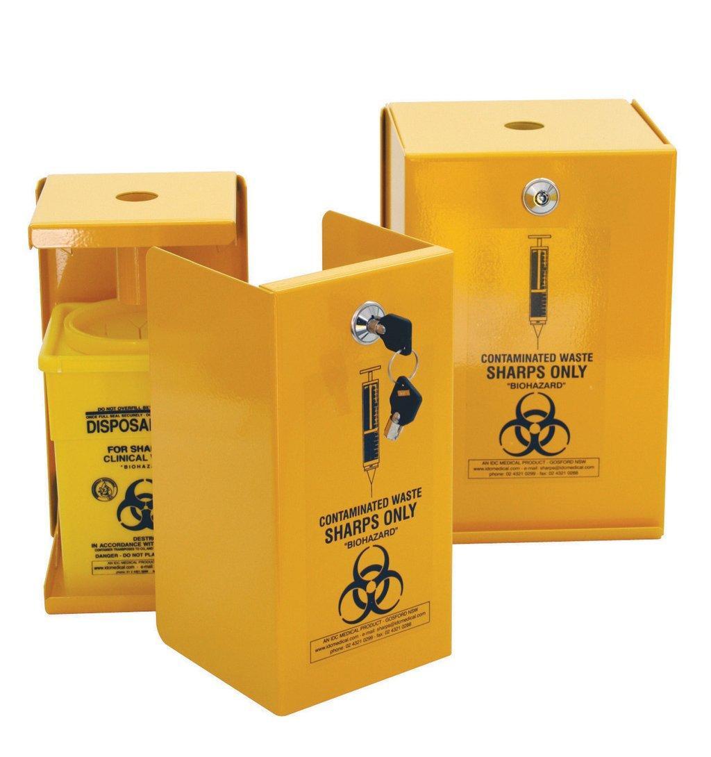 5L Sharps Metal Safe Yellow Armour