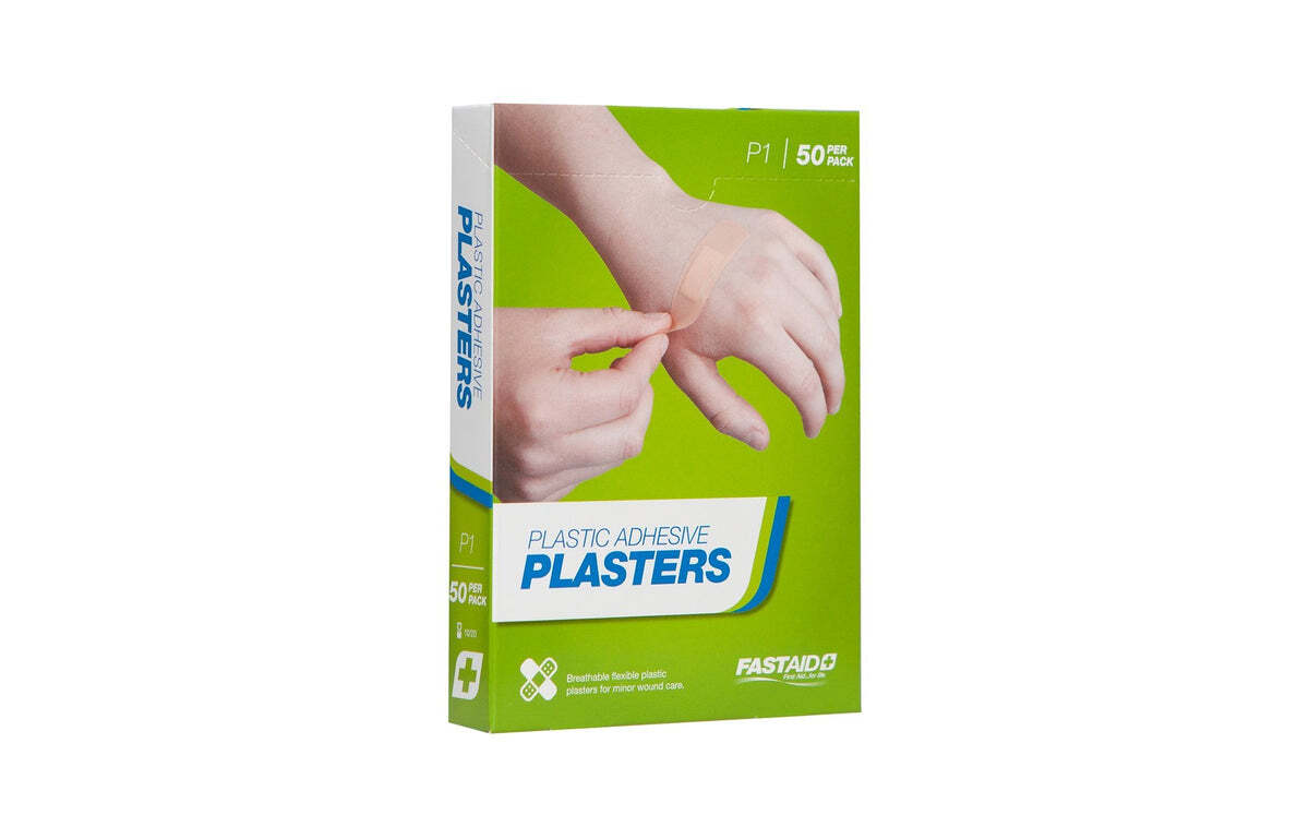 P1 Adhesive Plasters Plastic 72 x 19mm 50pk