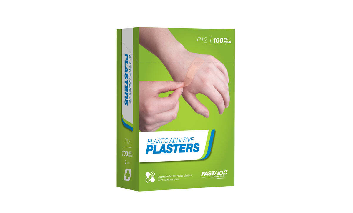 P12 Adhesive Plasters Plastic 72 x 19mm 100pk