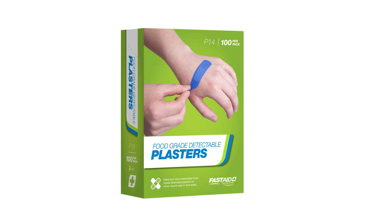 P14 Food Grade Plasters Metal and Visual Detectable 100pk