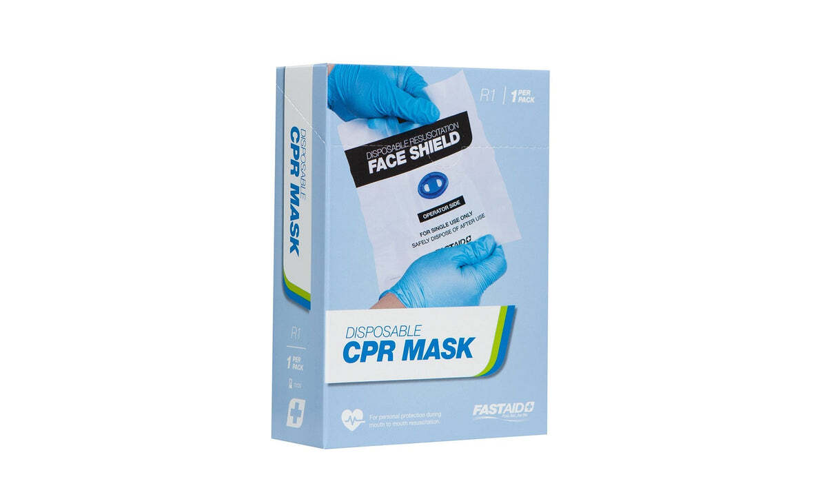 R1 Resuscitation Face Shield Disposable With Valve 1pk