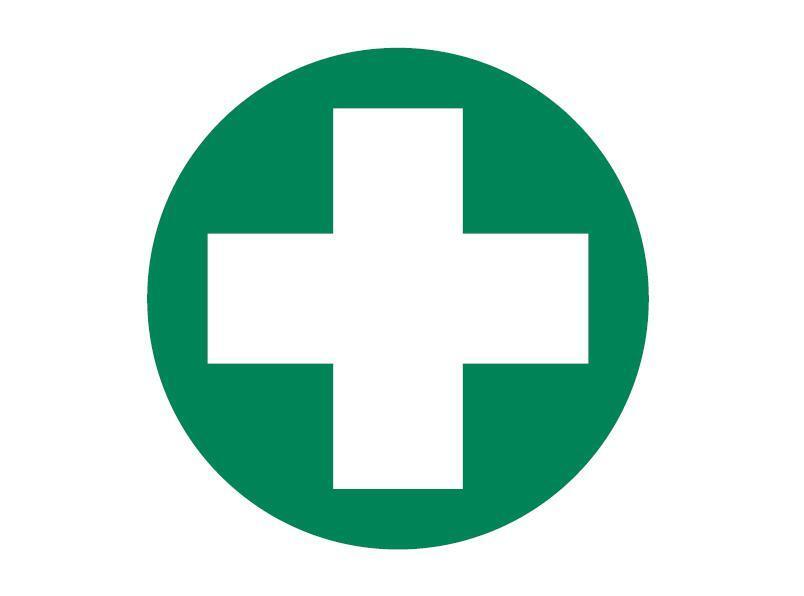 First Aid Cross Only Decal 50mm diameter