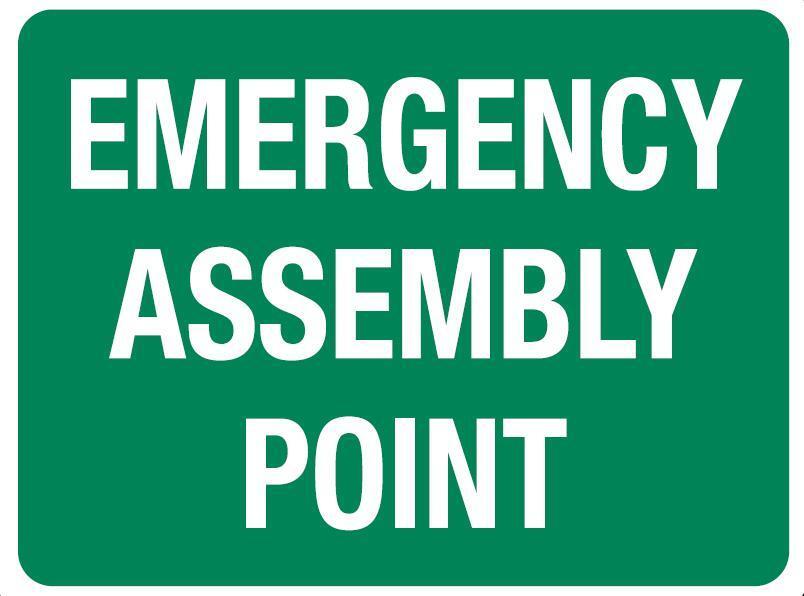 Emergency Assembly Point Sign 600 x 450mm