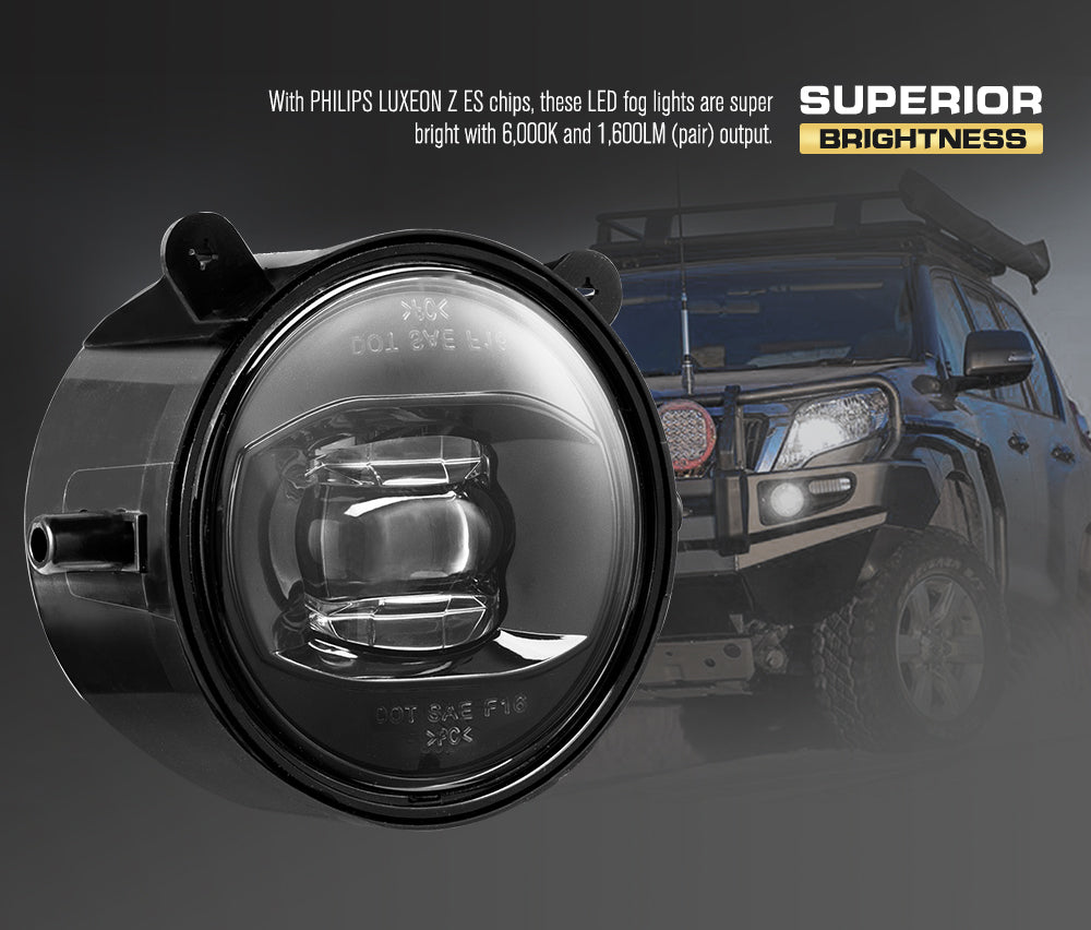 DEFEND INDUST Pair ARB Bullbar Led Fog Lights Driving 4×4 Truck Lamp fits ARB Deluxe Bullbar