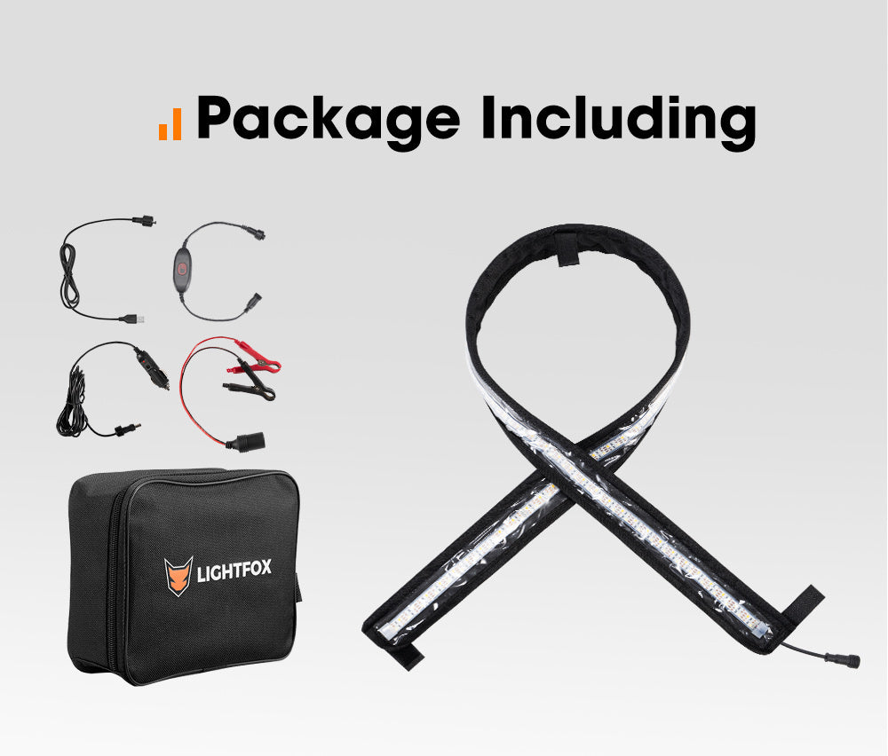 LIGHTFOX 12V 1.3M LED Camping Light Flexible 2835 SMD Strip Caravan Boat Waterproof Amber