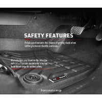 KIWI MASTER 3D TPE Car Floor Mats Liner Fit Toyota Hilux Dual Cab Auto 2016-ON