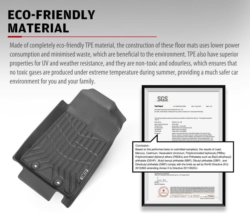 KIWI MASTER 3D TPE Car Floor Mats Liner Fit ISUZU D-MAX DMAX Dual Cab MY 2012~2020 JULY