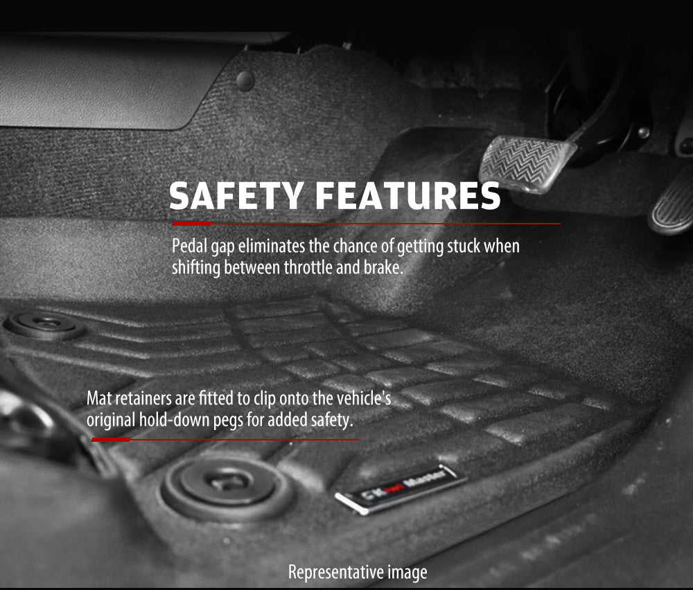 KIWI MASTER 3D TPE Car Floor Mats Liner Fit Ford Everest 2015-2022