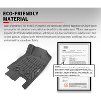 KIWI MASTER 3D TPE Car Floor Mats Liner Fit Ford Everest 2015-2022