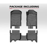 KIWI MASTER 3D TPE Car Floor Mats Liner Fit Ford Everest 2015-2022