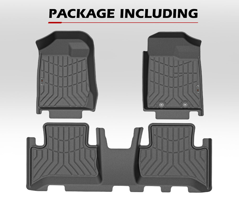 KIWI MASTER 3D TPE Car Floor Mats Liner for Isuzu MUX MU-X 2013-2020