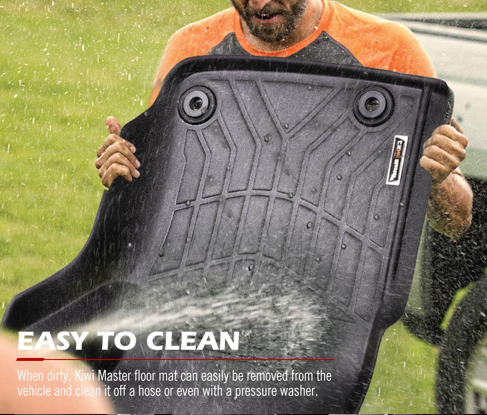 KIWI MASTER 3D TPE Car Floor Mats for Toyota Landcruiser 79 Series 2012 - ON GXL Dual Cab