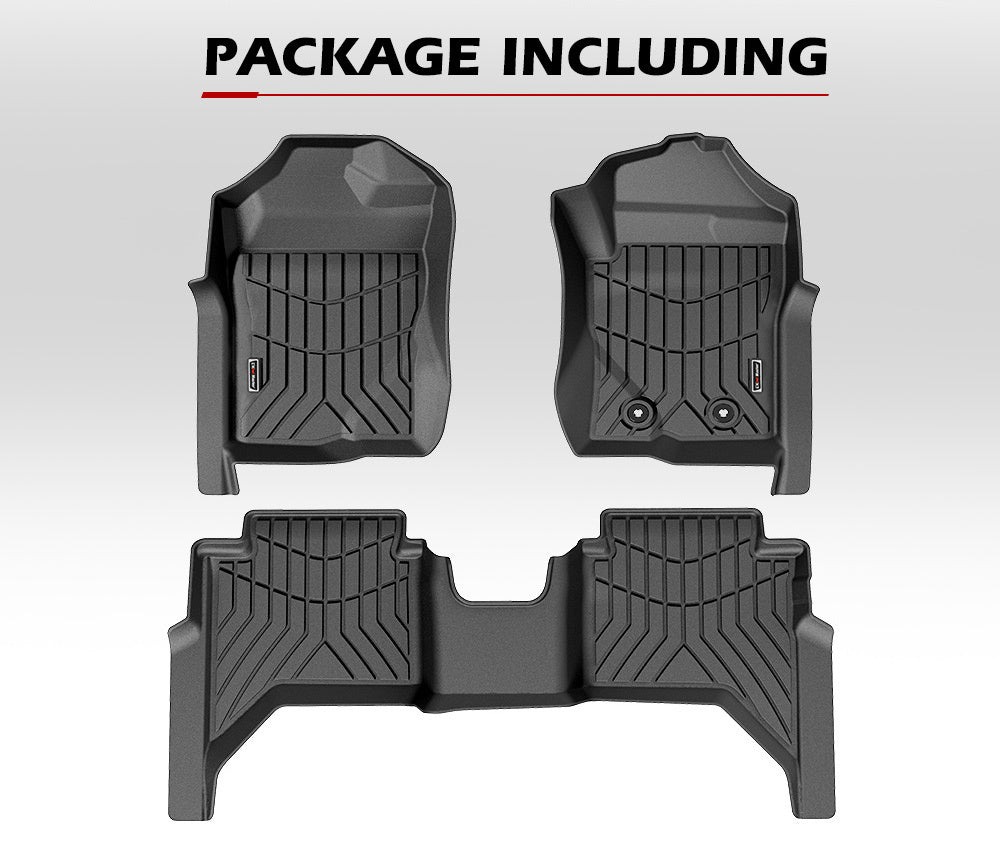 Kiwi Master 3D TPE Car Floor Mats Liner Fit 2023+ Ford Ranger Next Gen