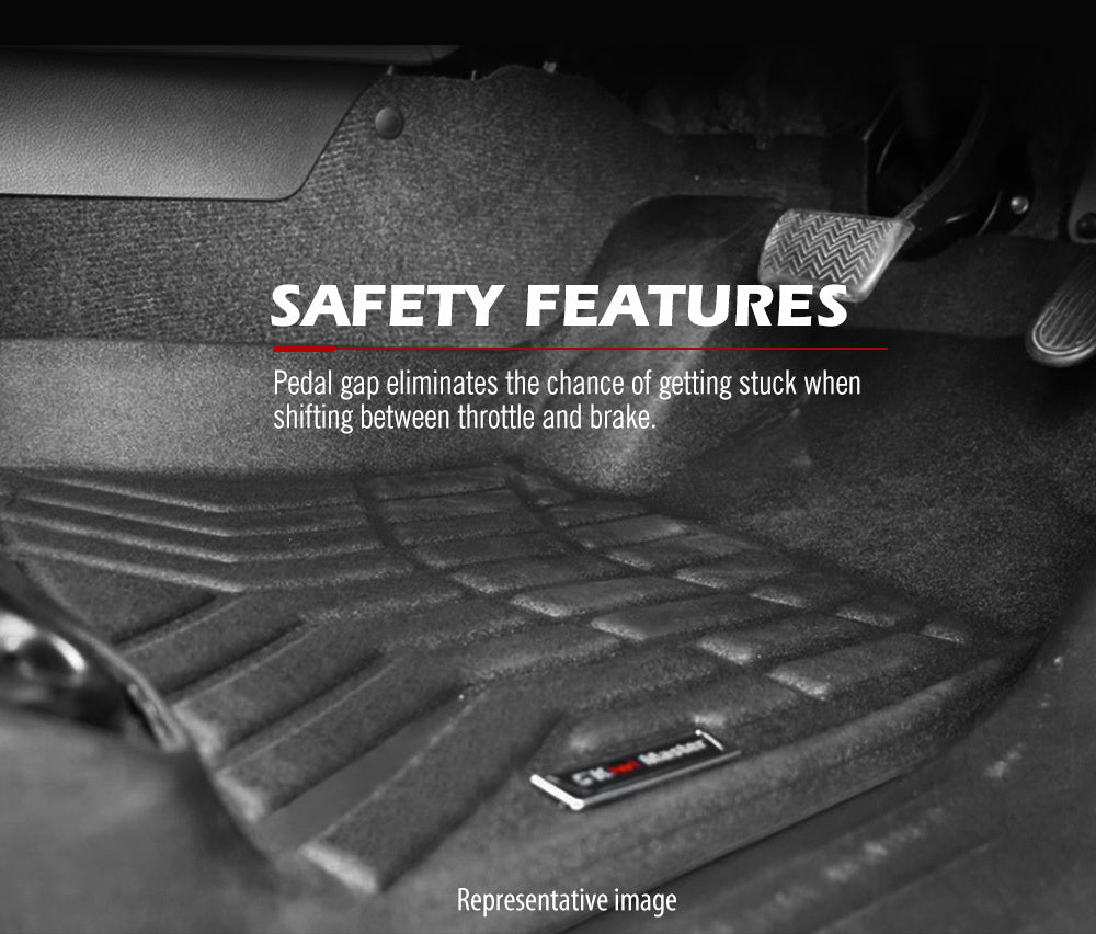 Kiwi Master 3D TPE Car Floor Mats Liner Fit 2023+ Ford Ranger Next Gen