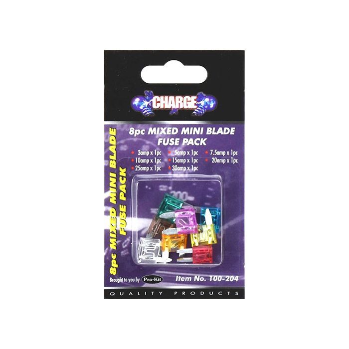 Charge Fuse Pack 8Pc Mixed Mini Blade