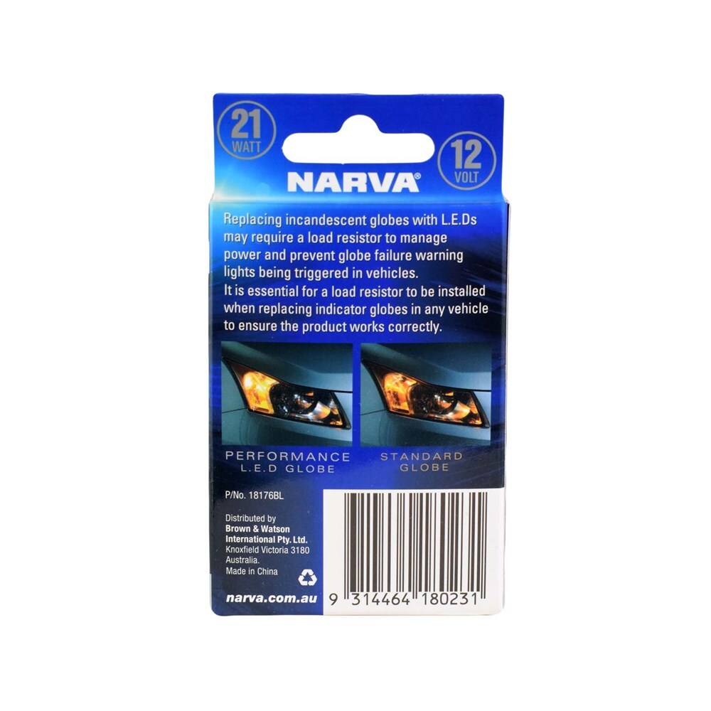 Narva 18176BL Signalling Resistor Module 21W (Pair)